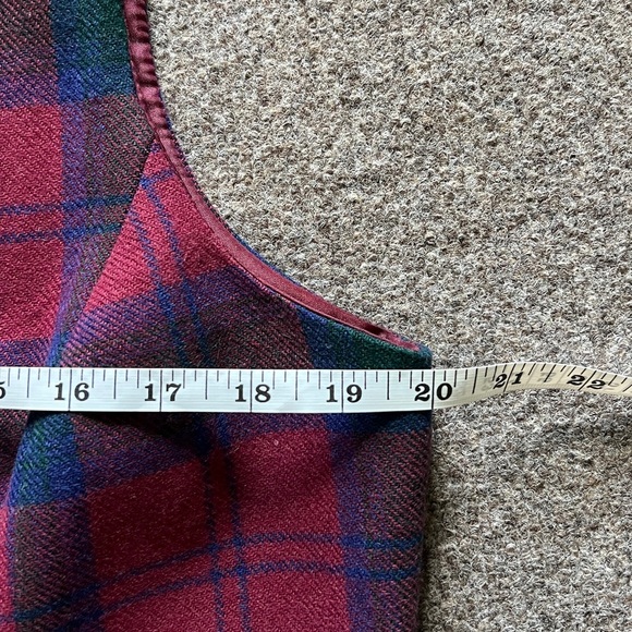 Ben Nevis British Pure New Wool Plaid Vest V Neck Button Up Women’s US 14 / Med - Picture 7 of 8